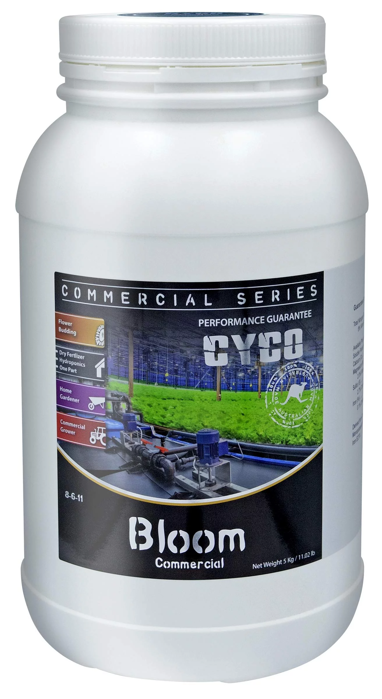 CYCO Commercial Series Bloom - Hyroponic Fertilizer (8-6-11) (5 Kilograms)