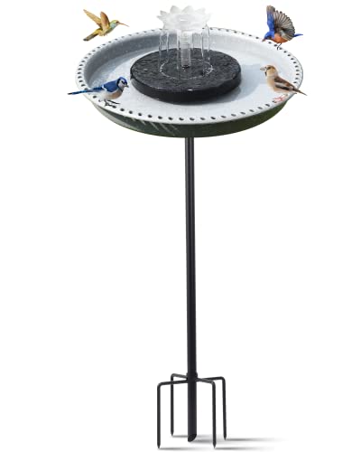 Solar Powered Bird Bath with Fountains for Hummingbirds