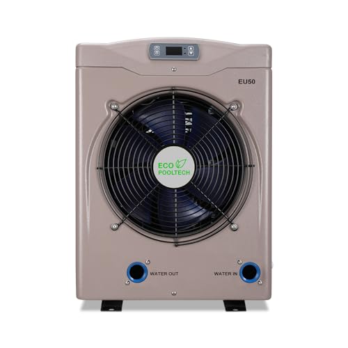 Above Ground Pool Heater, Up to 5000gallons Swimming Pool Heat Pumps, Fits 8/11/15 Foot Pools Electric Pool Water Heaters, Max Output 16184BTU/hr