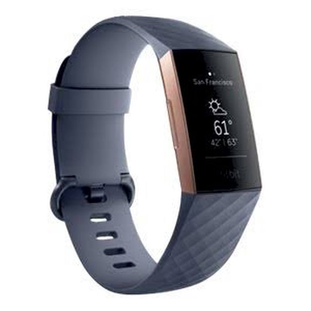Fitbit Charge 3 - Activity Tracker with Heart Rate Monitor - Blue Gray - Megean