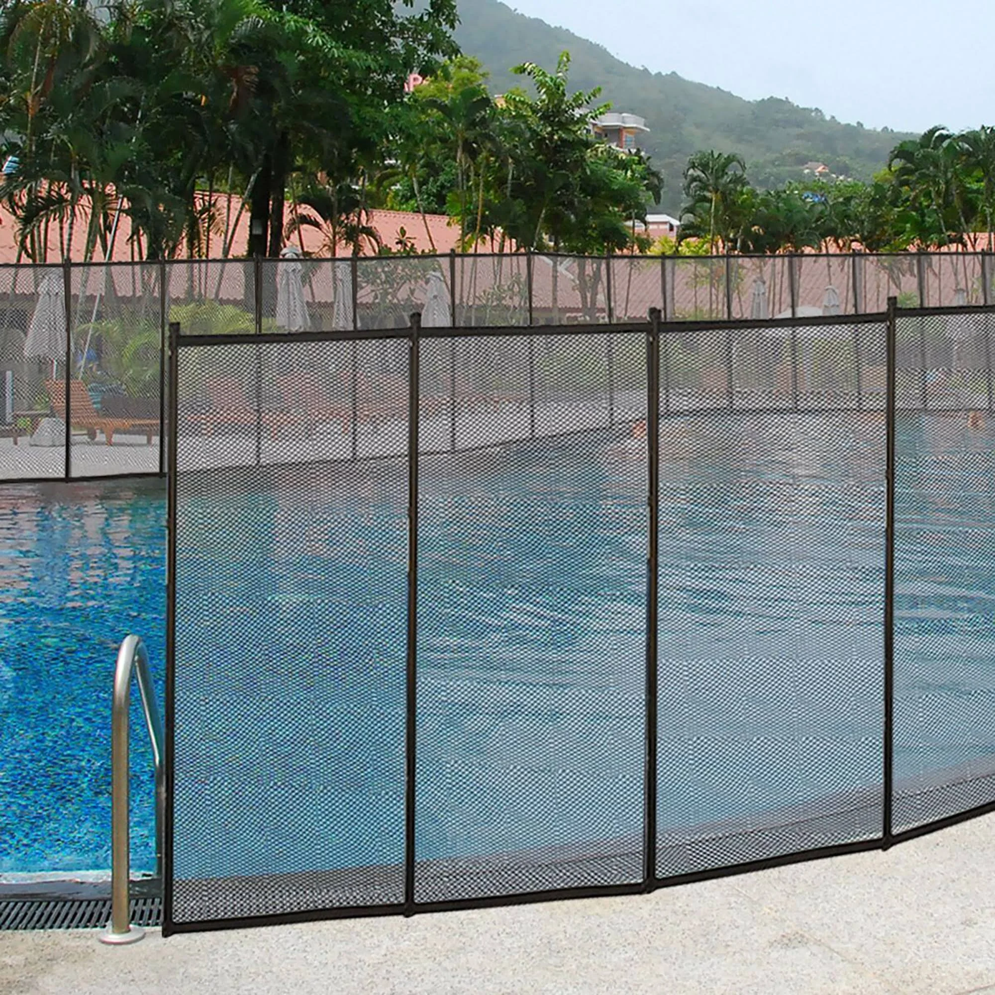 Costway 4&x48& In-Ground Swimming Pool Safety Fence Section 4 Set 4&x12&