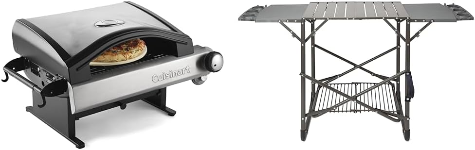 Cuisinart CPO-600 Portable Outdoor Pizza Oven & CFGS-222 Take Along Portable Grill Stand
