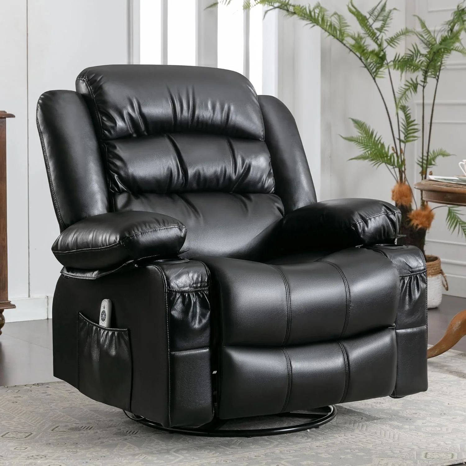 Massage Chair Recliner, Power Recliner Chairs with Heat and Message, Big and Tall Recliners with USB Port