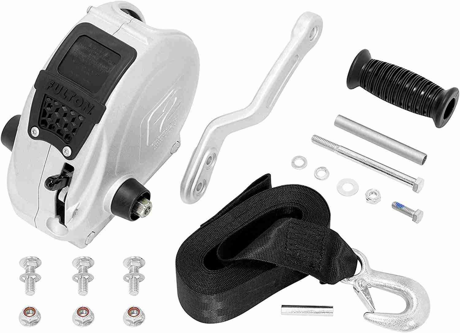 Fulton Fw16000101 F2 Trailer Winch with Strap - 1600 lb. Load Capacity