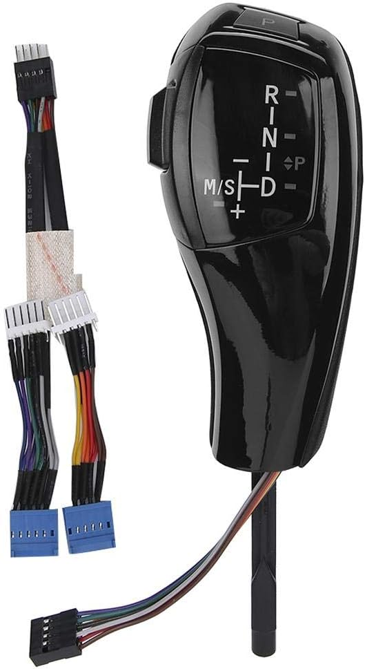 Akozon Gear Shift Knob F30 Style LHD Automatic LED Head Shifter Retrofit Kit for E81 E84 E89 E90 E91 E92 E93(Jet Black)