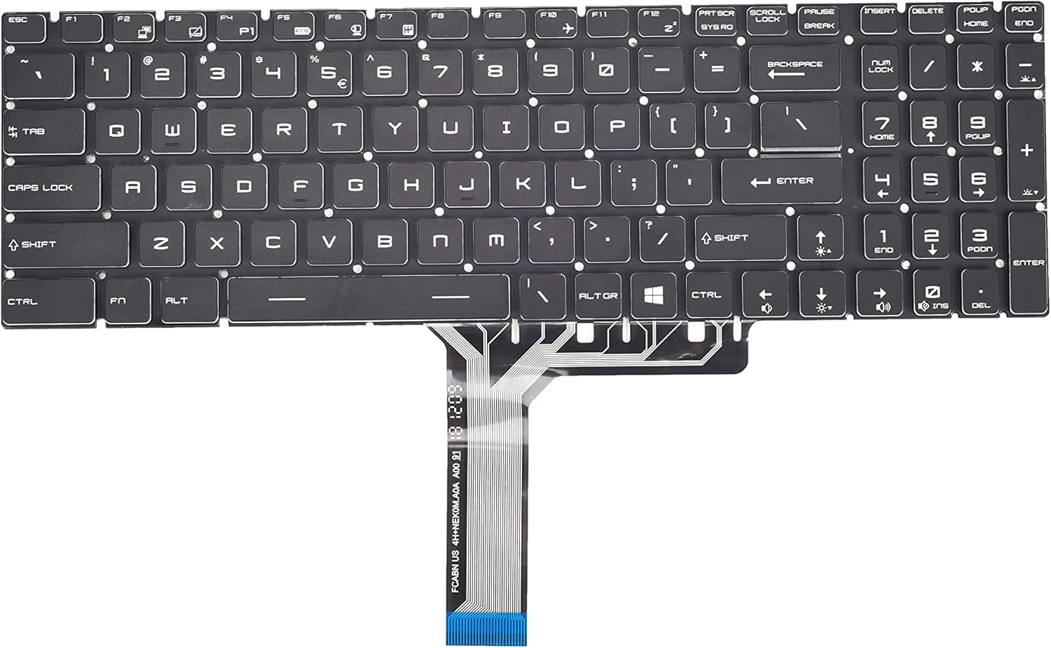 Replacement Keyboard for MSI GE75 Raider & MSI GS75 Stealth Series Game Laptop with Per-Key RGB Backlit US Layout Pack of 2