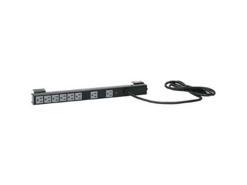Sanus Caps12-b1 Foundations Component Rack Power Strip (12U Power Strip), Size: 19.20in. x 4.10in. x 2.20in., Black