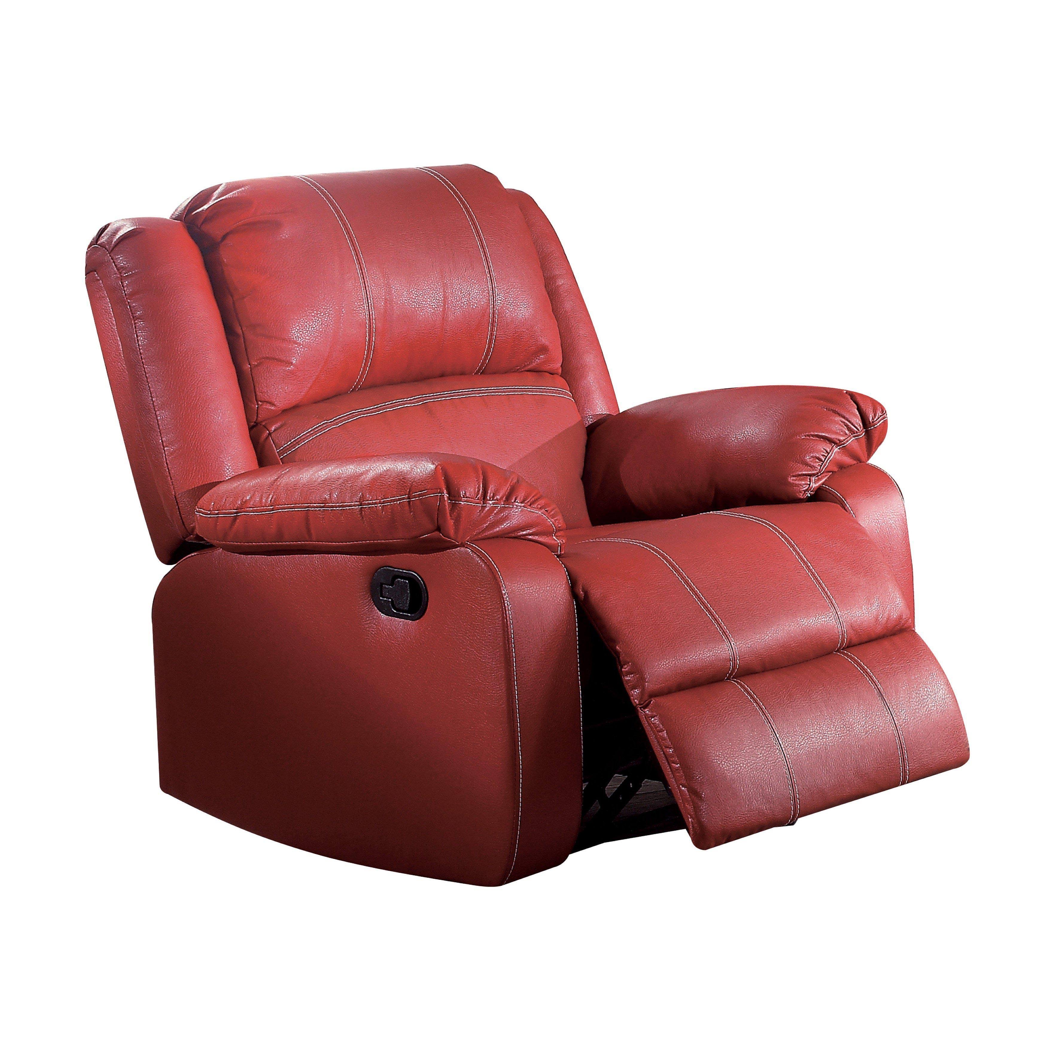 Acme Zuriel Rocker Recliner, Red PU