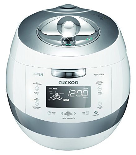 CUCKOO CRP-AHSS1009FN | 10-Cup (Uncooked) Induction Heating Pressure Rice Cooker | 17 Menu Options, Auto-Clean, Energy Saving Mode