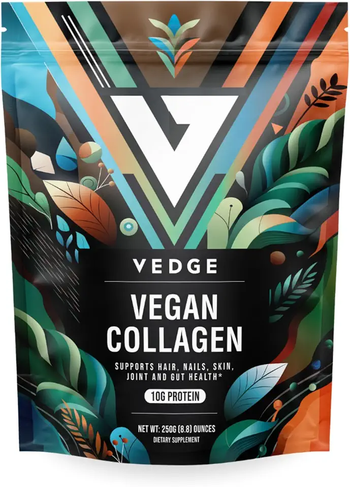 vedge Vegan Collagen Powder - Plant-Based Collagen Supplements for Hair, Skin, Nails, Joint & Gut Health