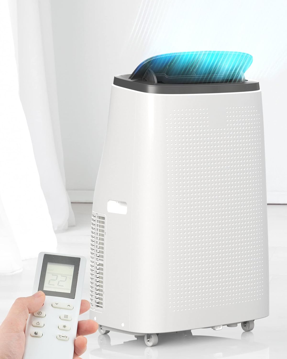 ac-14000 14000 BTU Portable Air Conditioners, White&Grey