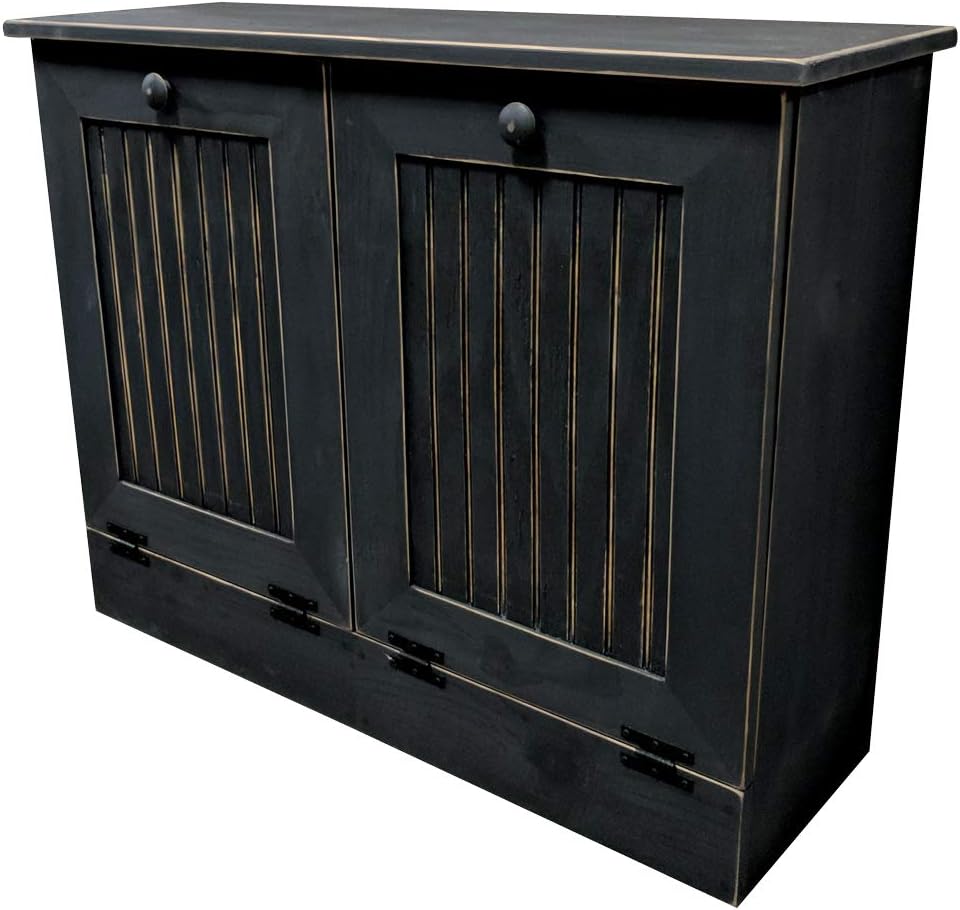 Sawdust City Double Tilt Out Wooden Trash Cabinet (Old Sage)