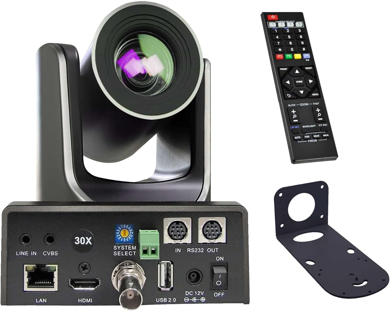 Prisual NDI PTZ Camera,30x Full HD Live Streaming Camera with HDMI,3G-SDI and IP Outputs,NDI HX4.5,PoE Supports,for Church,Conference,Teaching
