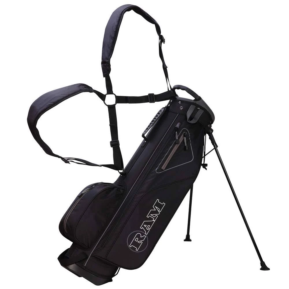 Ram Golf Lightweight Stand Carry/Sunday Bag Black/Grey