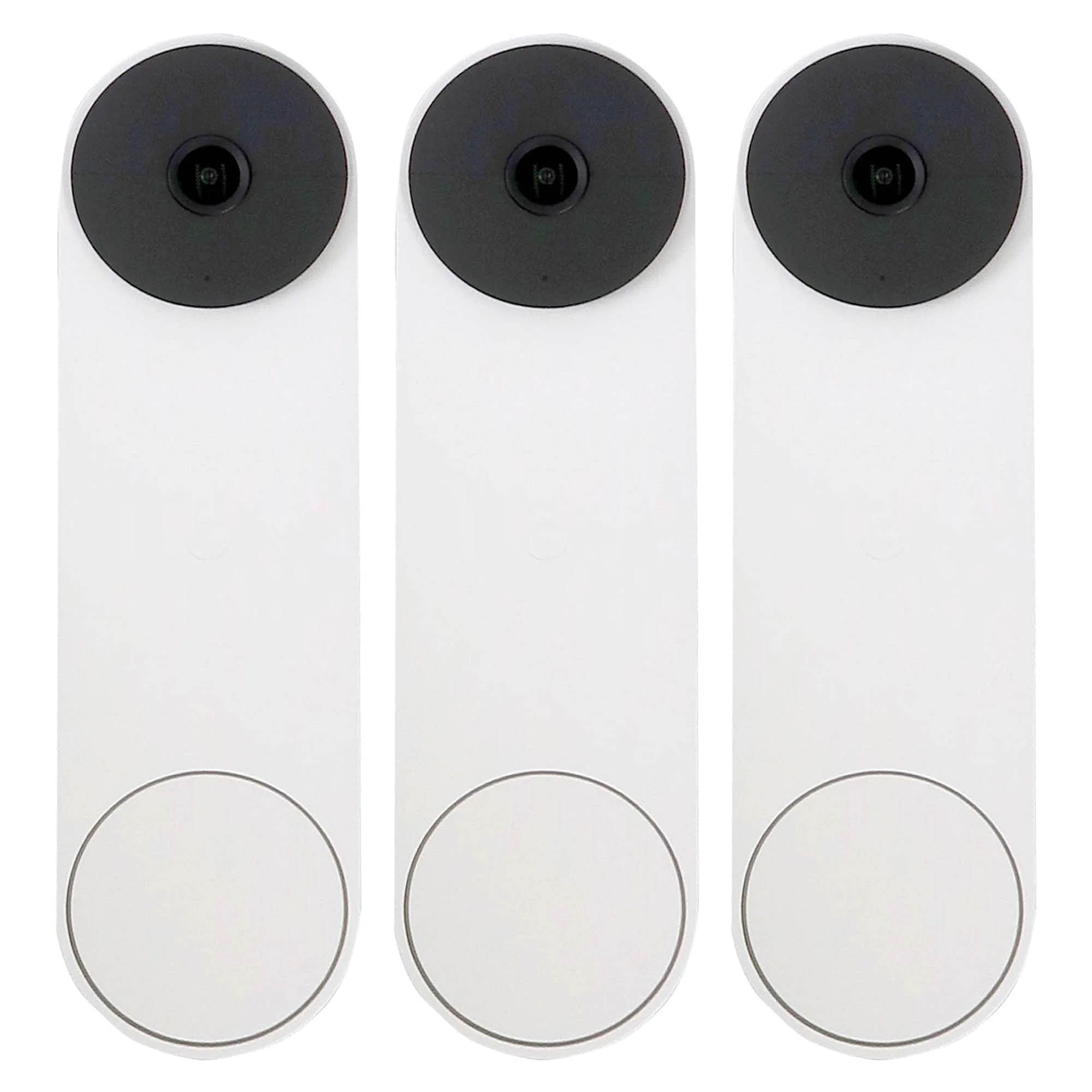 3x Google Nest Video Battery Doorbell (Battery, White)
