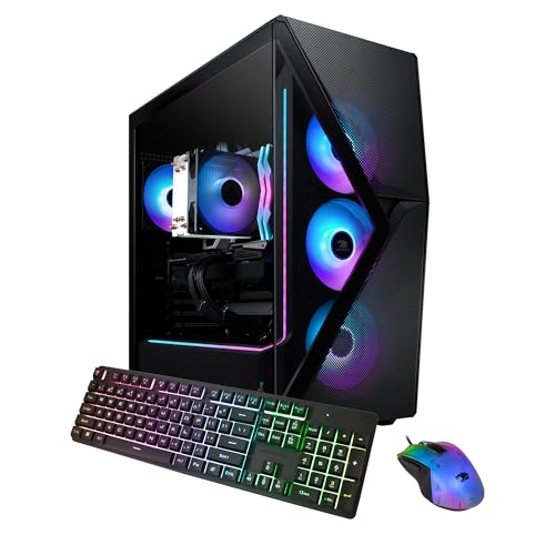 iBUYPOWER Slate MESH Gaming PC Desktop Computer Intel Core i7 14700F CPU, NVIDIA GeForce RTX 5070 12GB GPU, 32GB DDR5 RGB 5200MHz RAM, 1TB NVMe SSD