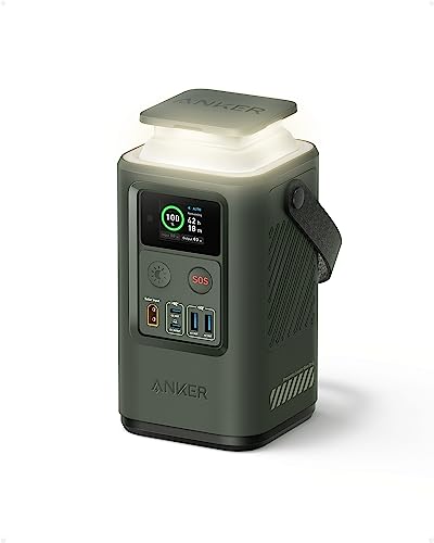 Anker Power Bank Power Station 60,000mAh,Portable Outdoor Generator 87W with Smart Digital Display, Retractable Auto Lighting and SOS Mode