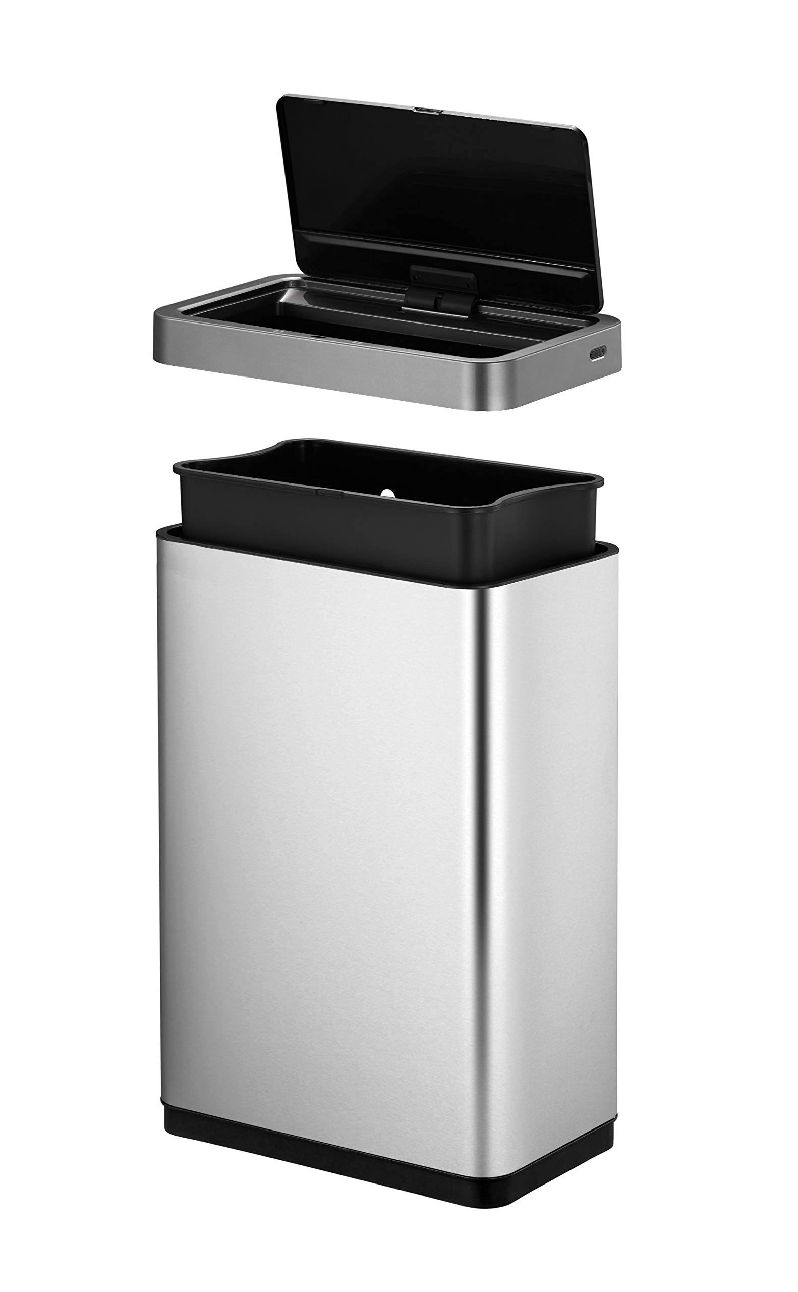 Eko Mirage-X Stainless Steel 47-Liter Motion Sensor Trash Can