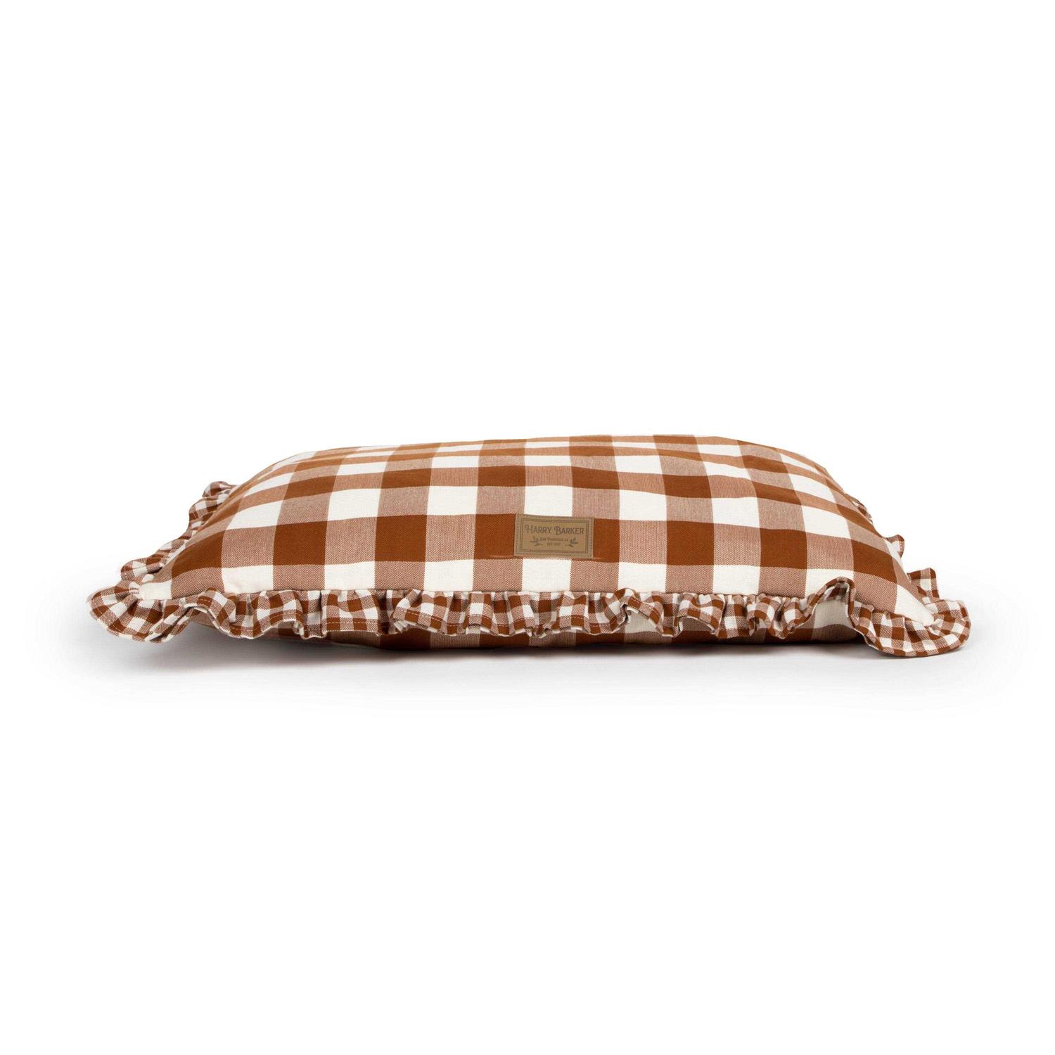 Harry Barker 24 x 5 Brown Gingham Print Envelope Dog Bed - Pet Supplies online store
