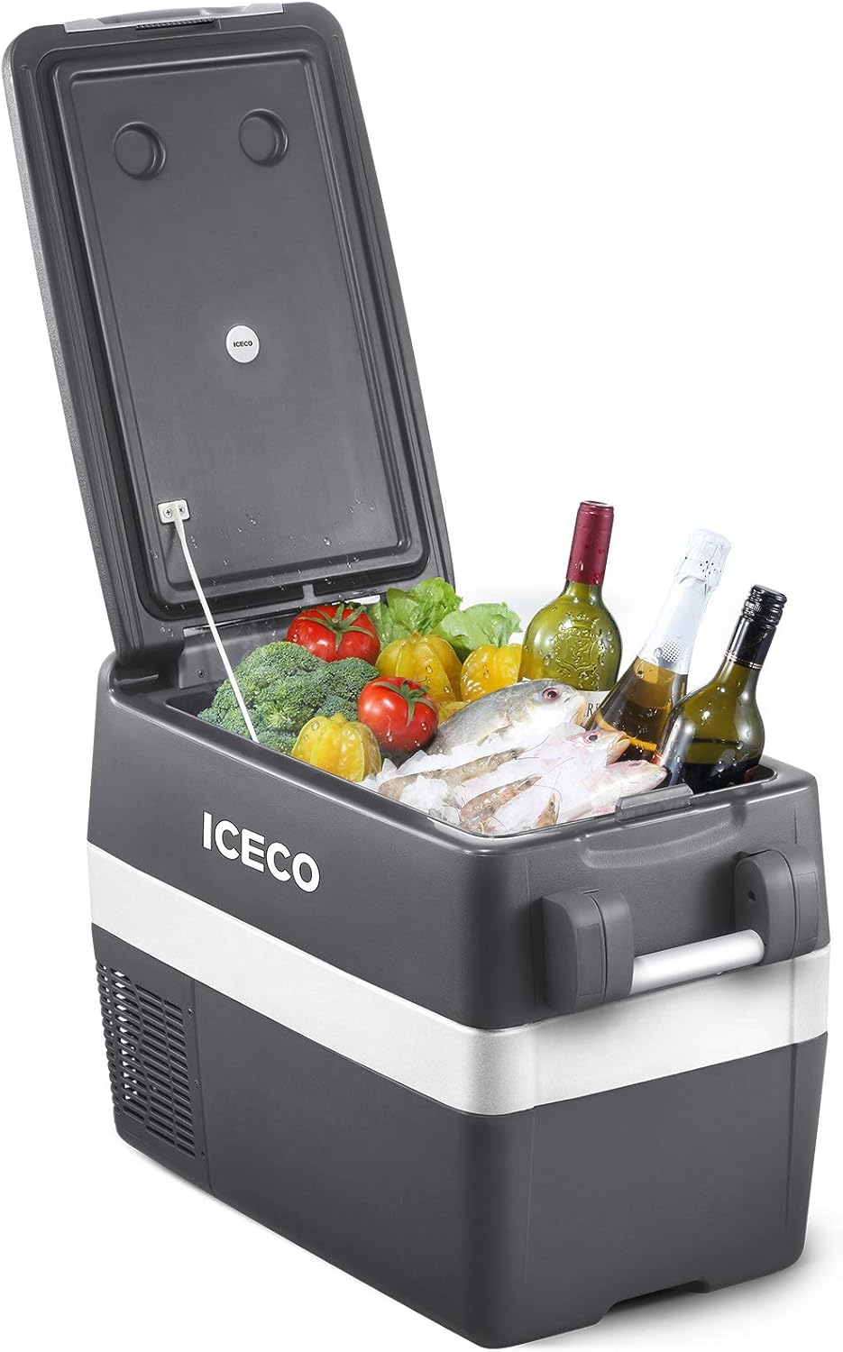ICECO JP40 Portable Refrigerator Fridge Freezer, 12V Cooler Refrigerator, 40 Liters Compact Refrigerator with Secop Compressor, for Car & Home Use