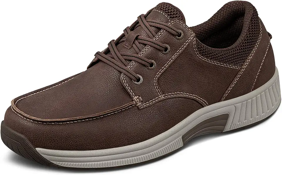 Orthofeet Men's Orthopedic Leather Leo Casual Shoes - Kansas Nuitrition - HNZSDS