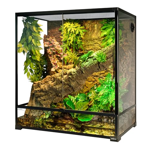 REPTI ZOO 100 Gallon Extra Tall Large Reptile Tank, 36x18x36 Vertical Reptile Terrarium with Mesh for Chameleon Arboreal Lizard Frog