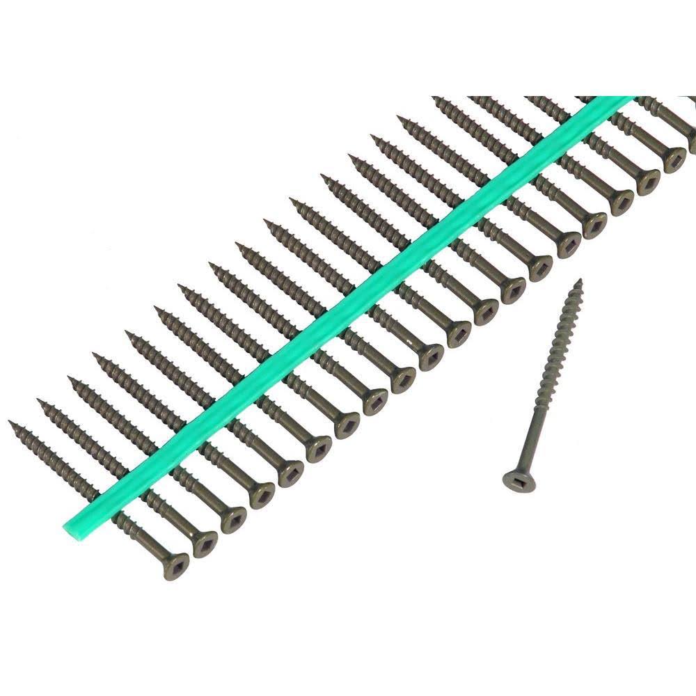 Muro #8 2-1/2 in. Internal Square Flat-Head Wood Deck Screws (1500-Pack) ES8212WMSU-G - Megean