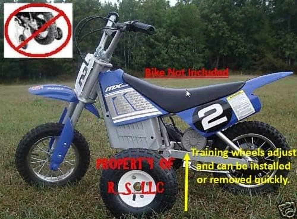 Adjustable Motorcycle Training Wheels for Razor MX350, MX400, MX350 Dirt Rocket, MX400 Dirt Rocket, MX 350 and MX 400 - Bike NOT included