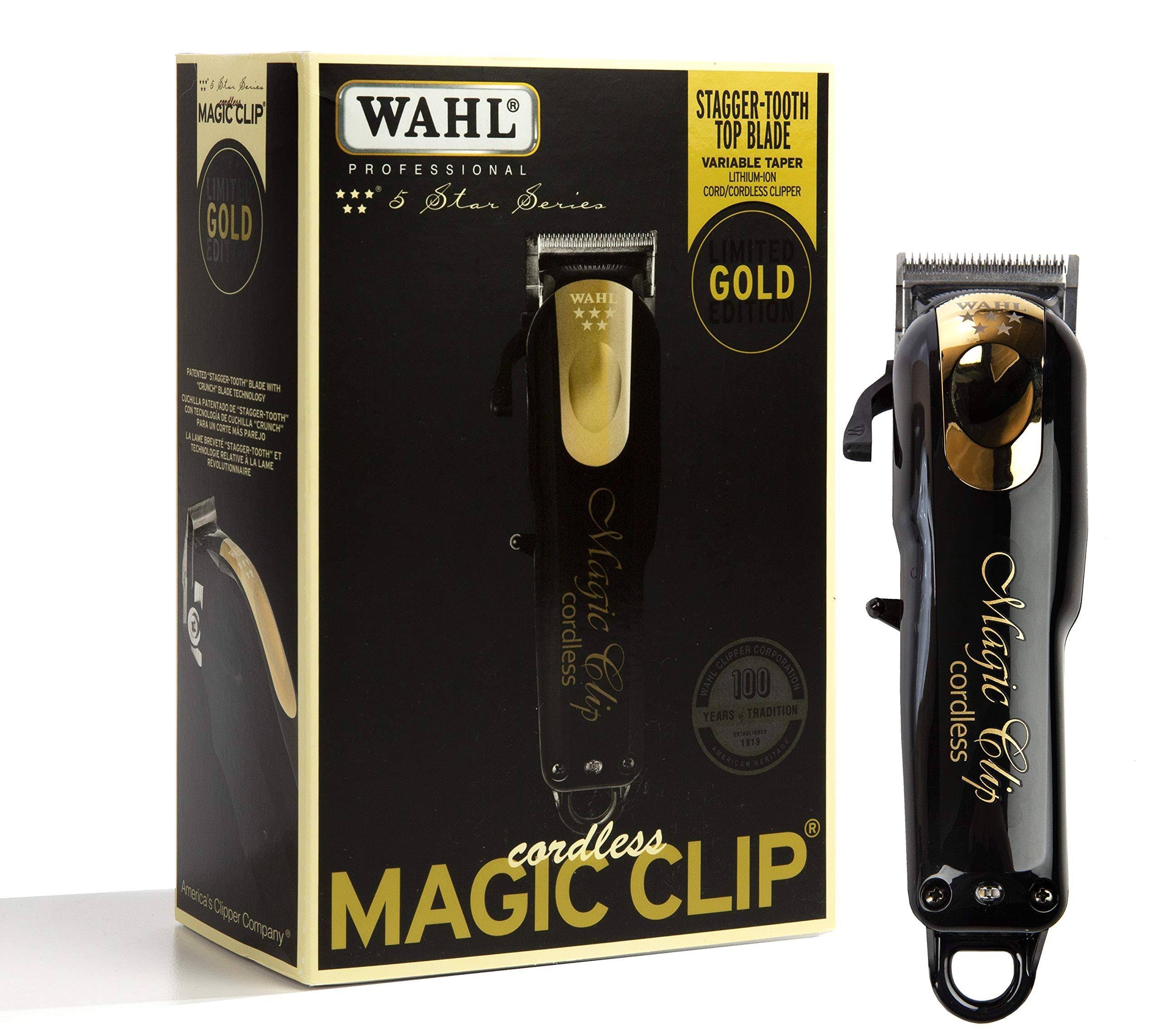 Wahl 5 Star Limited Edition Magic Clip Black &amp; Gold Clipper - Megean