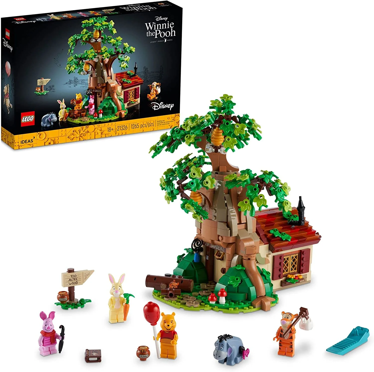 LEGO Ideas Disney Winnie the Pooh 21326 Building Set - with Piglet, Eeyore and Pooh Bear Minifigure - Radiant Selections
