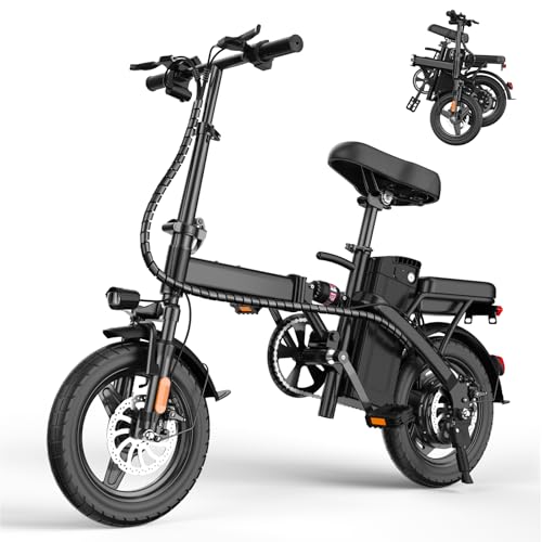 E14 E Bike Electric Bike for Adults 500W Motor, Folding Ebike 14" Adults Electric Bicycles, 48V 10Ah Removable Battery UL 2849 Certified