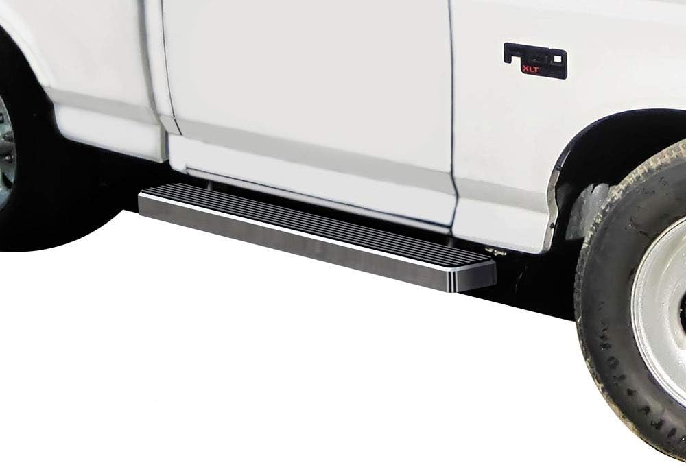 APS IBFZ3789 iBoard Third Generation 6-inch Black Aluminum Running Boards Side Step for Selected Ford Bronco F150 Regular Cab