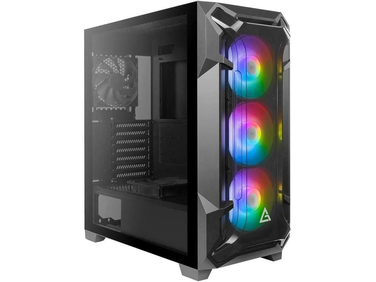 Antec Dark League DF600 Flux, Mid Tower ATX Gaming Case, Tempered Glass Side
