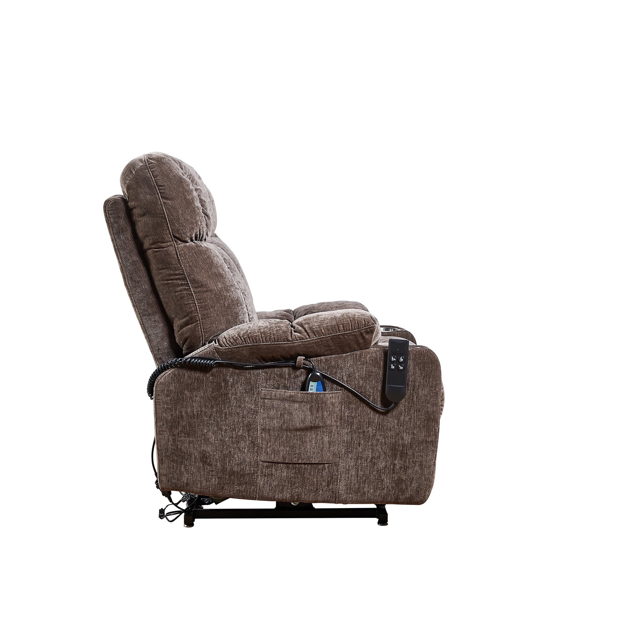 JIELARHUA Dual OKIN Motor Power Lift Recliner Chair for Elderly Infinite Position Lay Flat 180° Recliner with Heat Massage