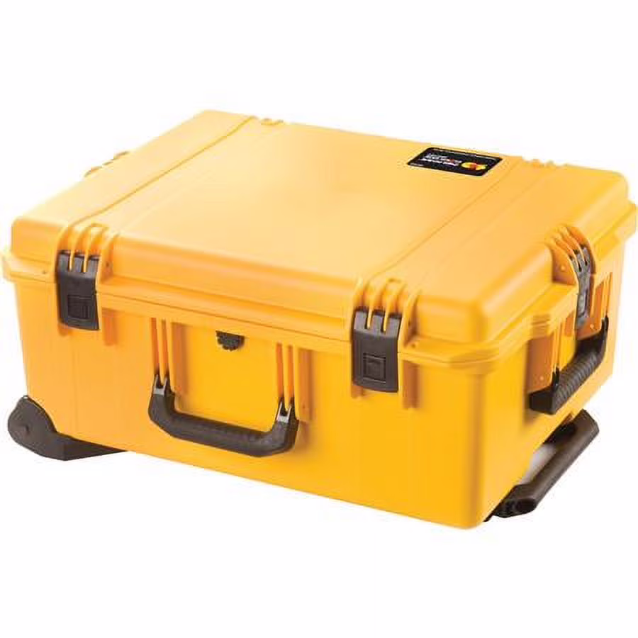 iM2720 Case with Wheels, Watertight, Padlockable Case, No Foam or Divider Interior, Yellow