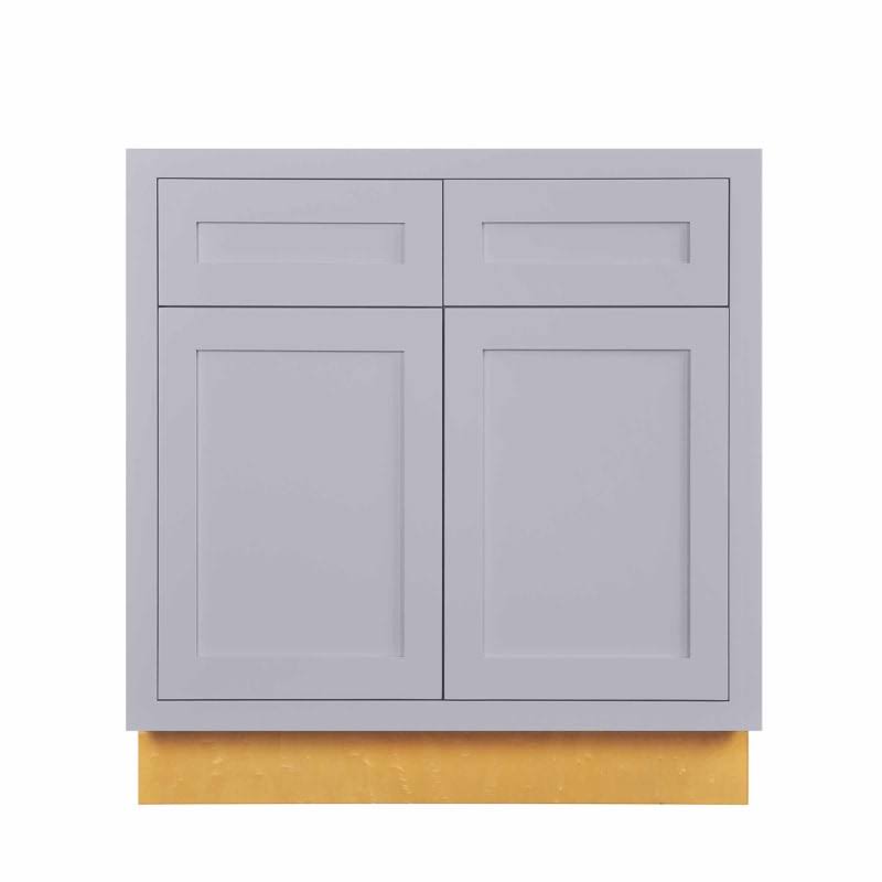 Maplevilles Cabinetry SB33 Inset 33 inch Wide x 34-1/2 inch Tall 2 Door Base Cabinet, Gray