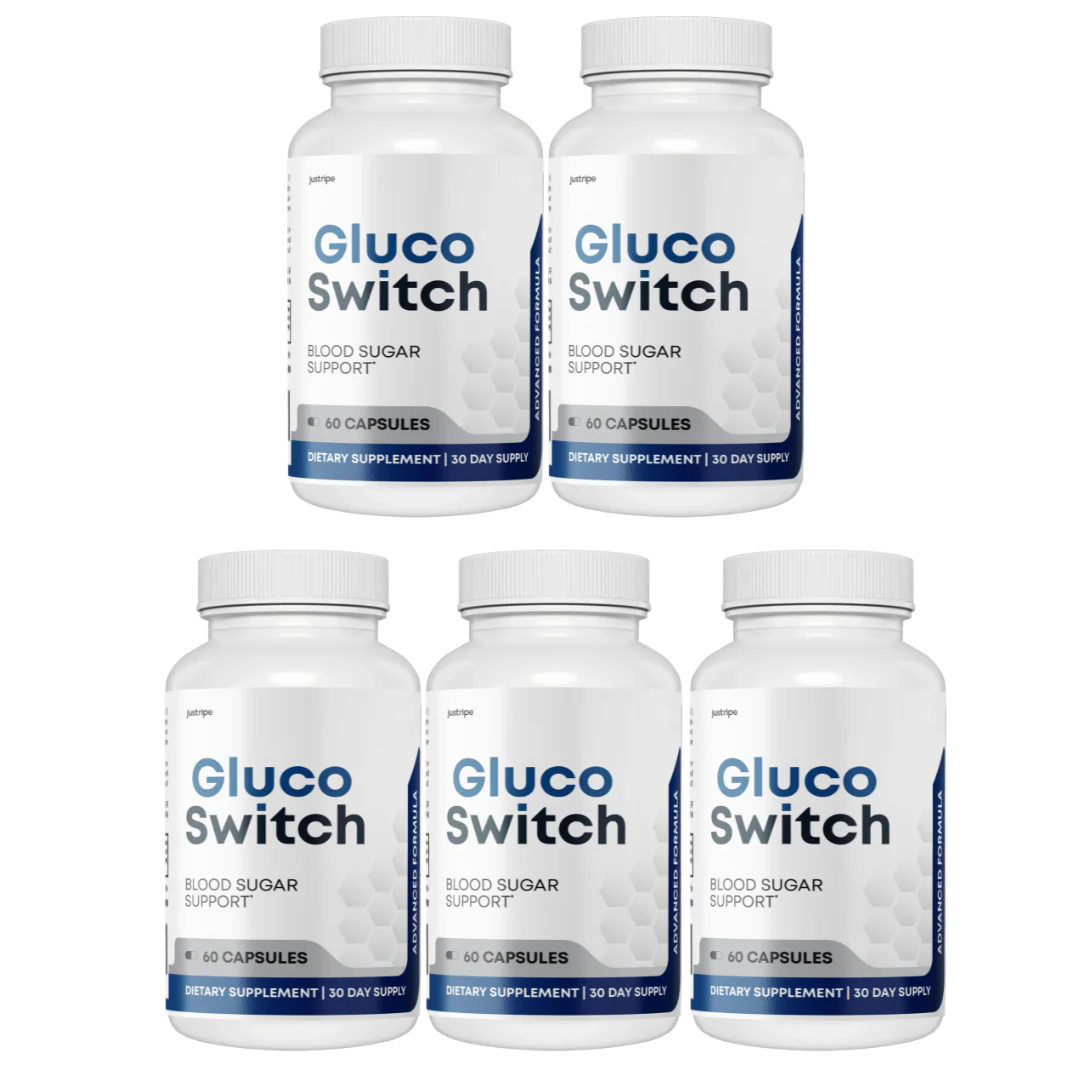 Gluco Switch - Blood Sugar Support Supplement, GlucoSwitch - 5 Bottles - Kansas Nuitrition - HNZSDS