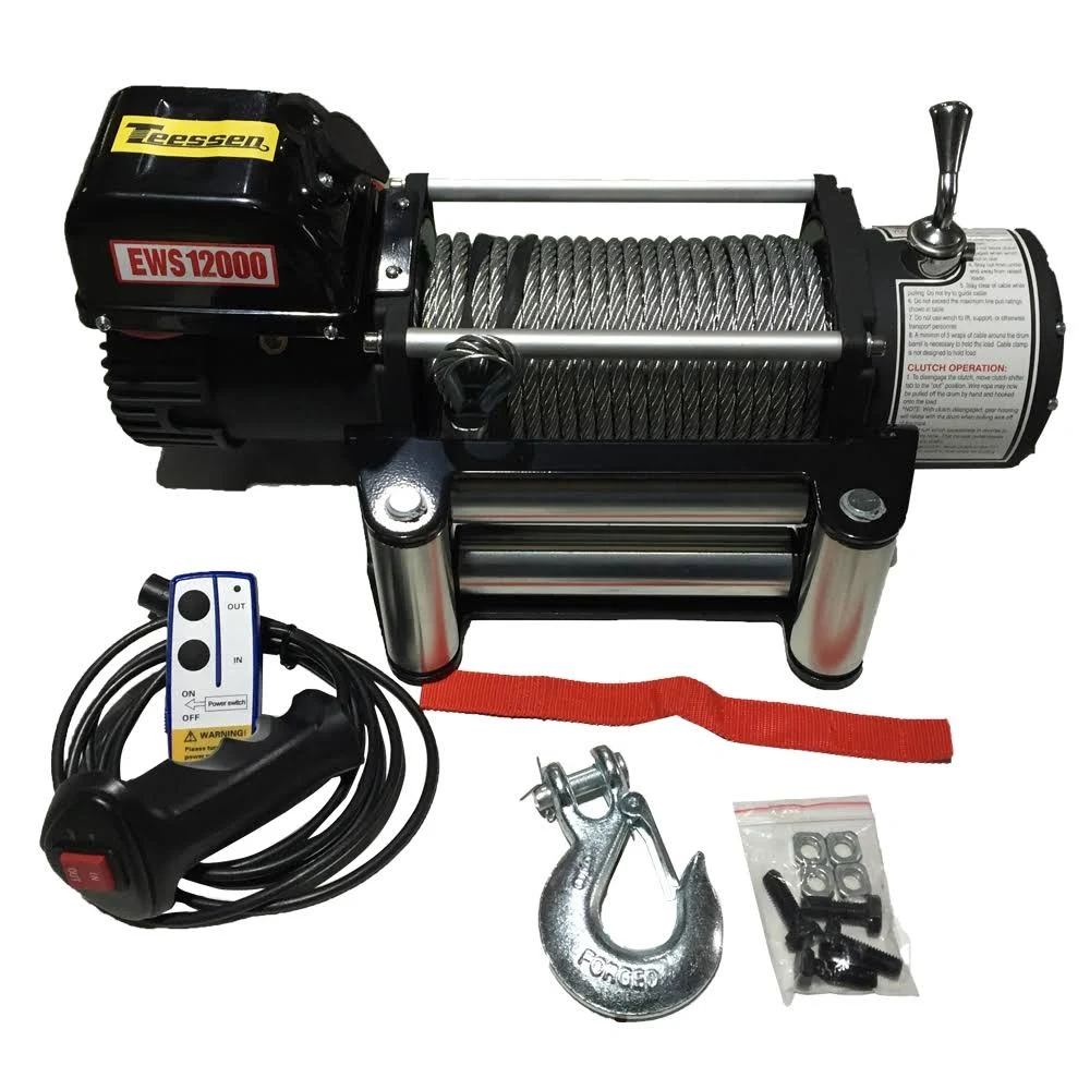 Teessen 12000lb Off-Road Vehicle Electric Winch Steel Rope