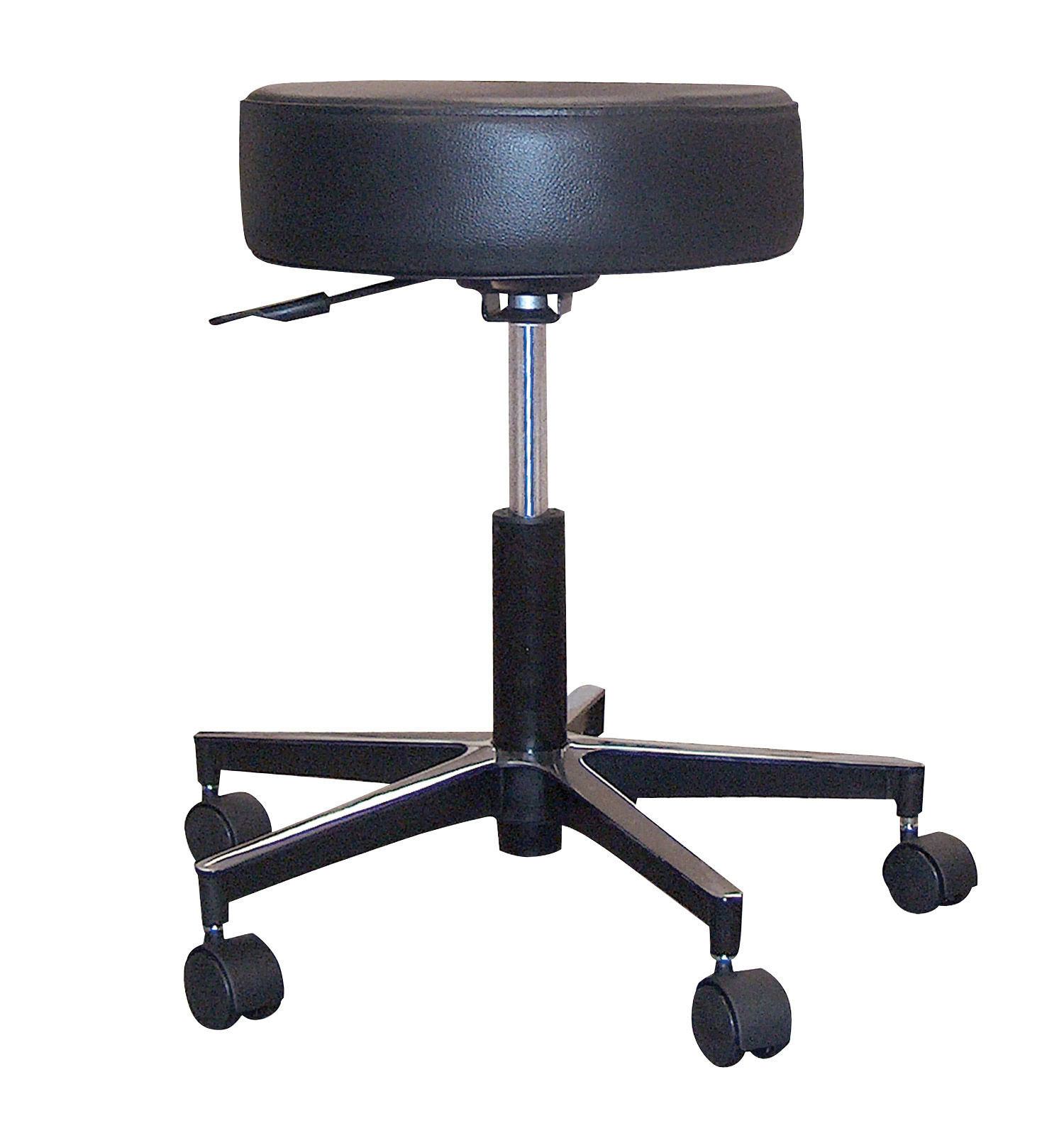 Drive Medical Padded Seat Revolving Pneumatic Adjustable Height Stool Metal Base