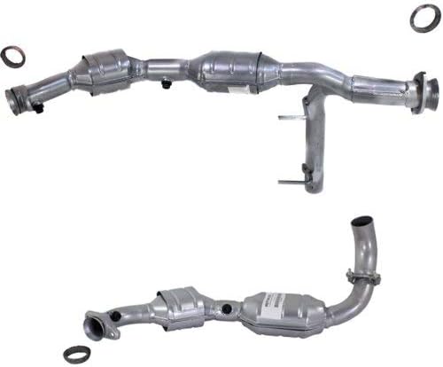 Evan Fischer Catalytic Converter Compatible with 2003-2004 Ford Expedition Aluminized Steel Tube 2 Sensor Ports Upstream and Downstream