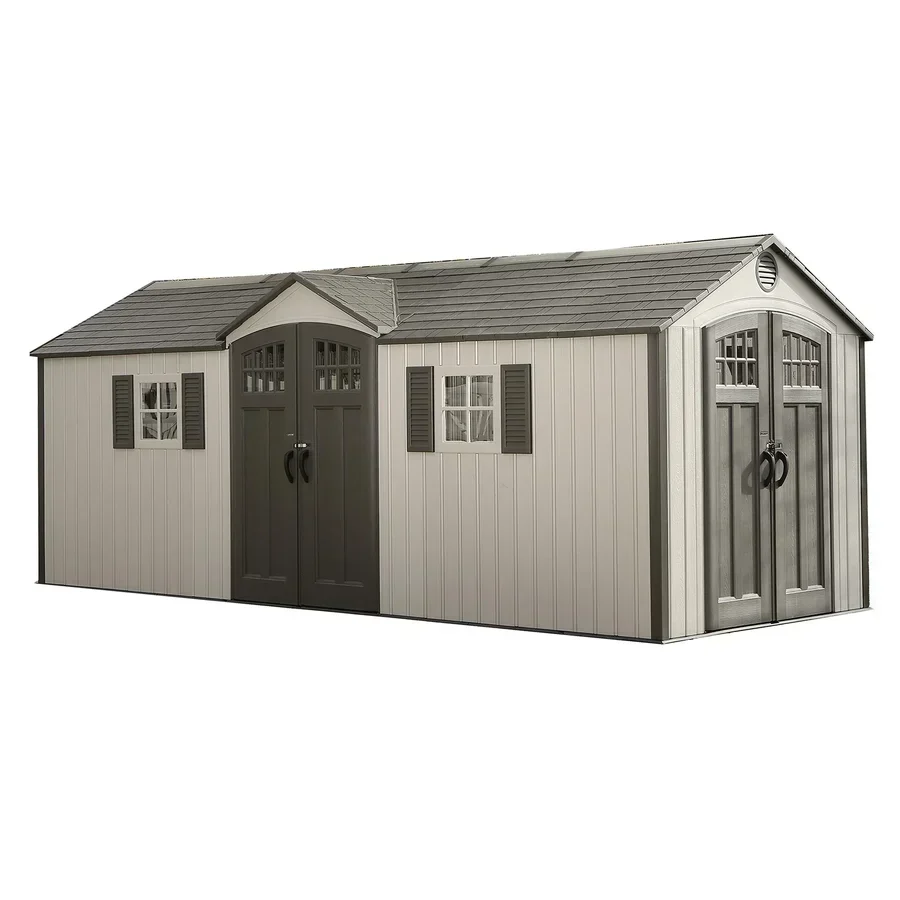 Lifetime 20-Foot x 8-Foot Outdoor Storage Shed 60127 | Heavy-Duty Weather-Resistant Garden & Backyard Storage Building