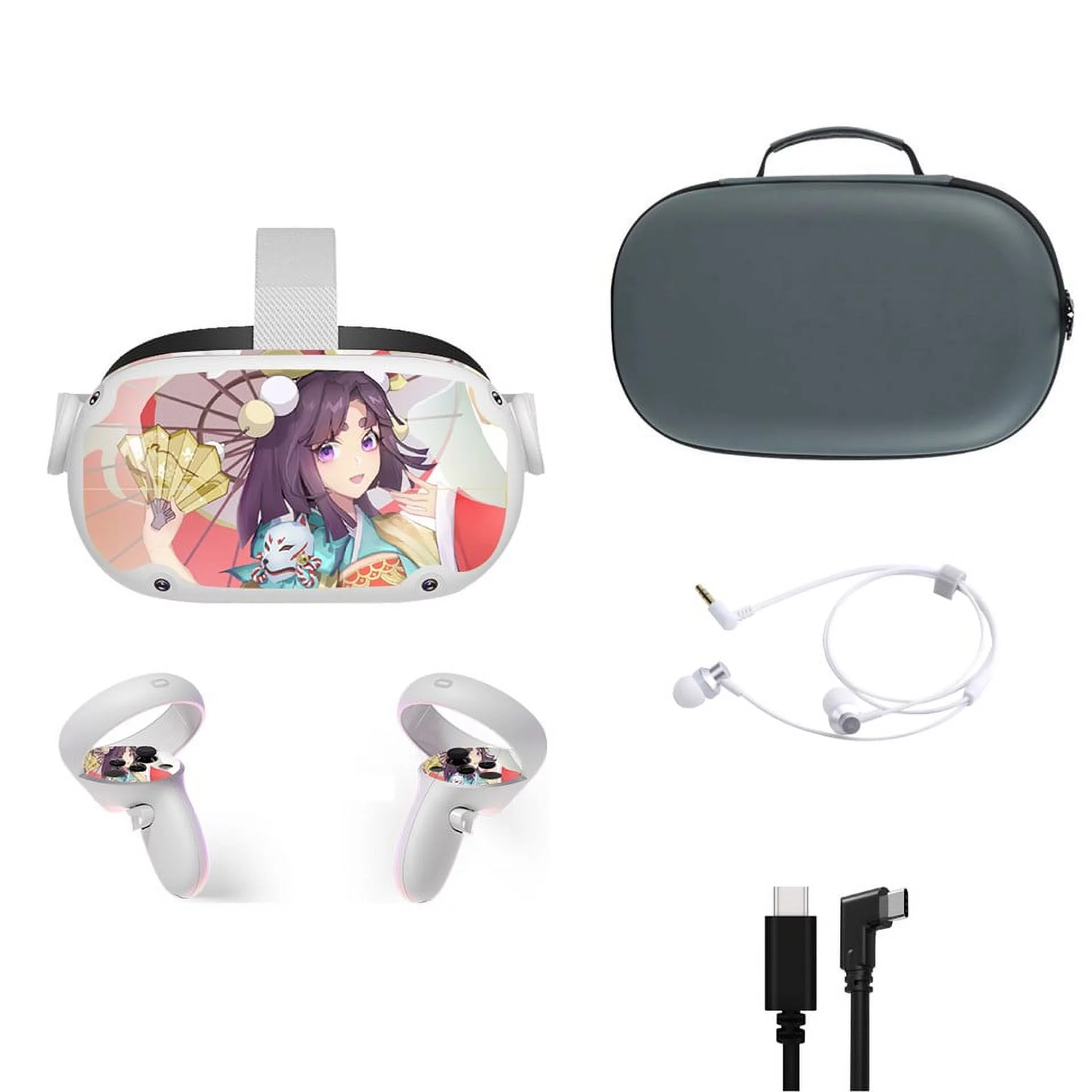 2022 Oculus Quest 2 All-In-One VR Headset, Touch Controllers, 128GB SSD, 1832x1920 up to 90 Hz Refresh Rate LCD, 3D Audio, Mytrix Carrying Case
