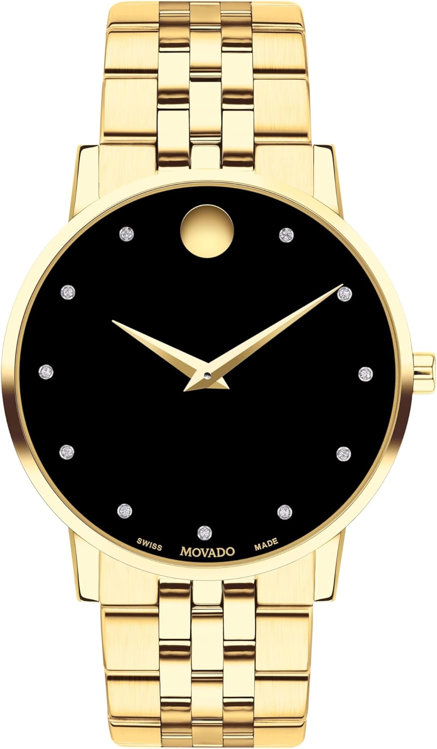 Movado Museum Classic Men's Watch - Swiss Quartz Movement, Stainless Steel Link Bracelet - 3 ATM Water Resistance - Classic