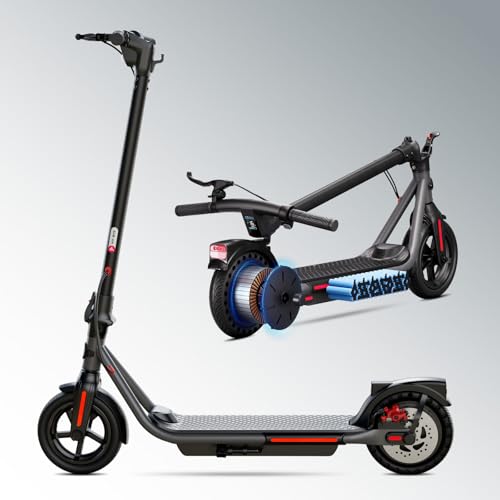 TST Electric Scooter for Adults, 19 Mph Top Speed, 15 Miles Long Range, 8.5" Solid and Pneumatic Tire, Commuting Electric Scooter with Cruise Control