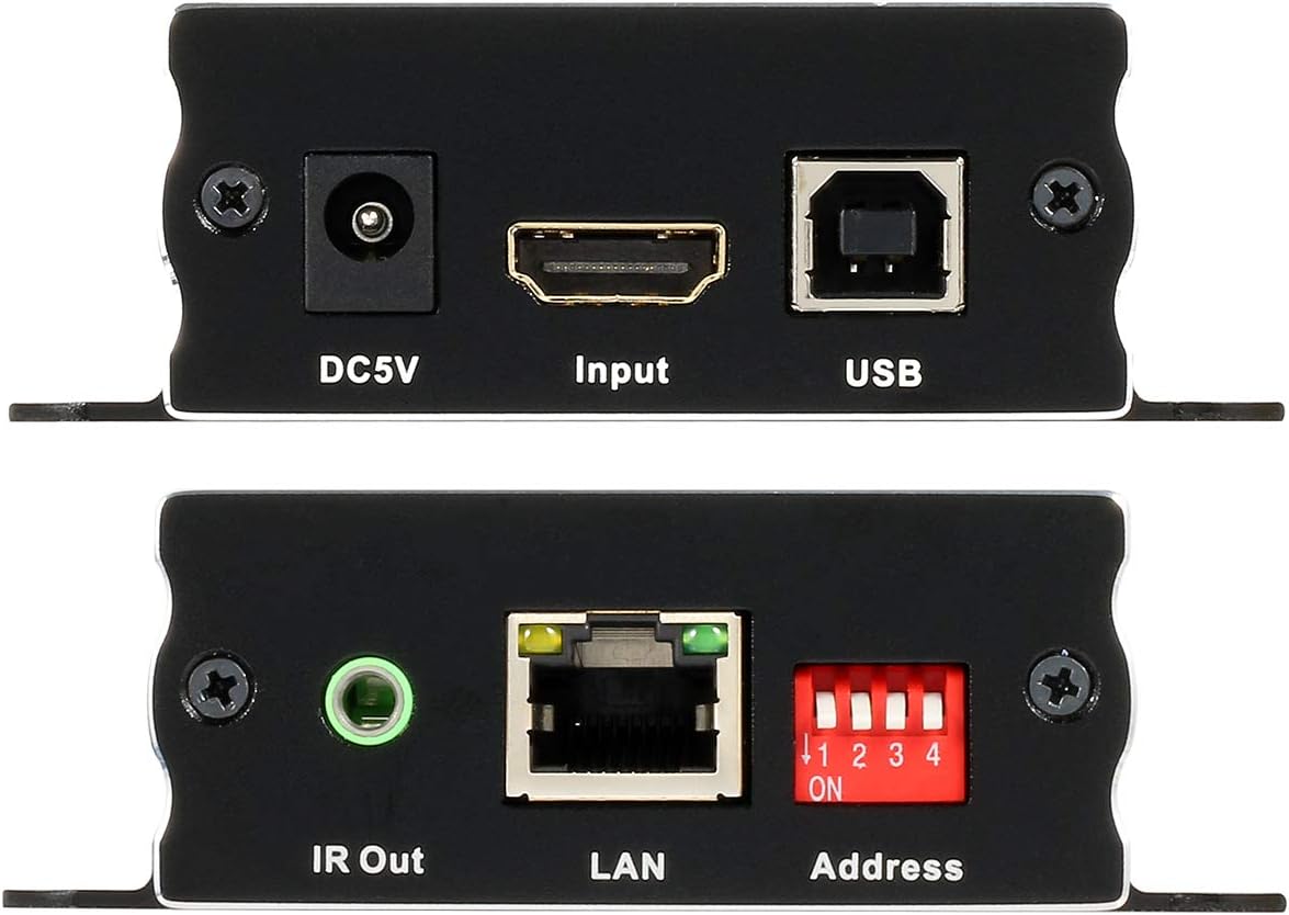 Stable 1080P Many to Many HDMI KVM Multiple Repeater Extender up to 400ft Over IP Cat5e Cat6 with IR Pass Through(Receiver Only)