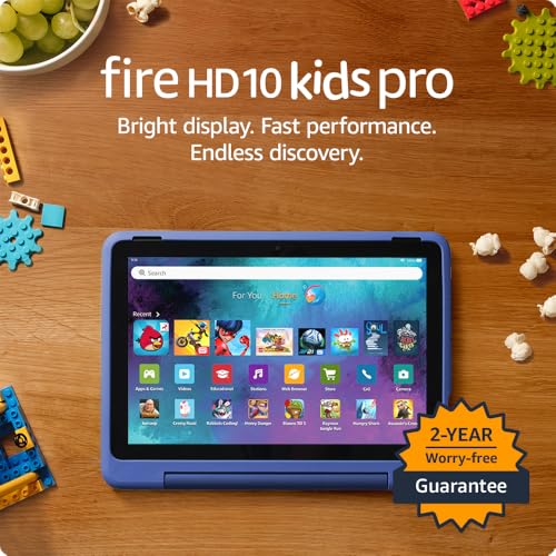 Amazon Fire HD 10 Kids Pro tablet- 2023, ages 6-12 | Bright 10.1" HD screen | Slim case for older kids, ad-free content, parental controls