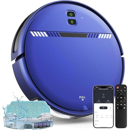 Robot Vacuum and Mop Combo, Automatic Slef-Cleaning Robotic Vacuum Cleaner for Pet Hair, Smart 2 in 1 Mopping Robot Vacuum with Schedule