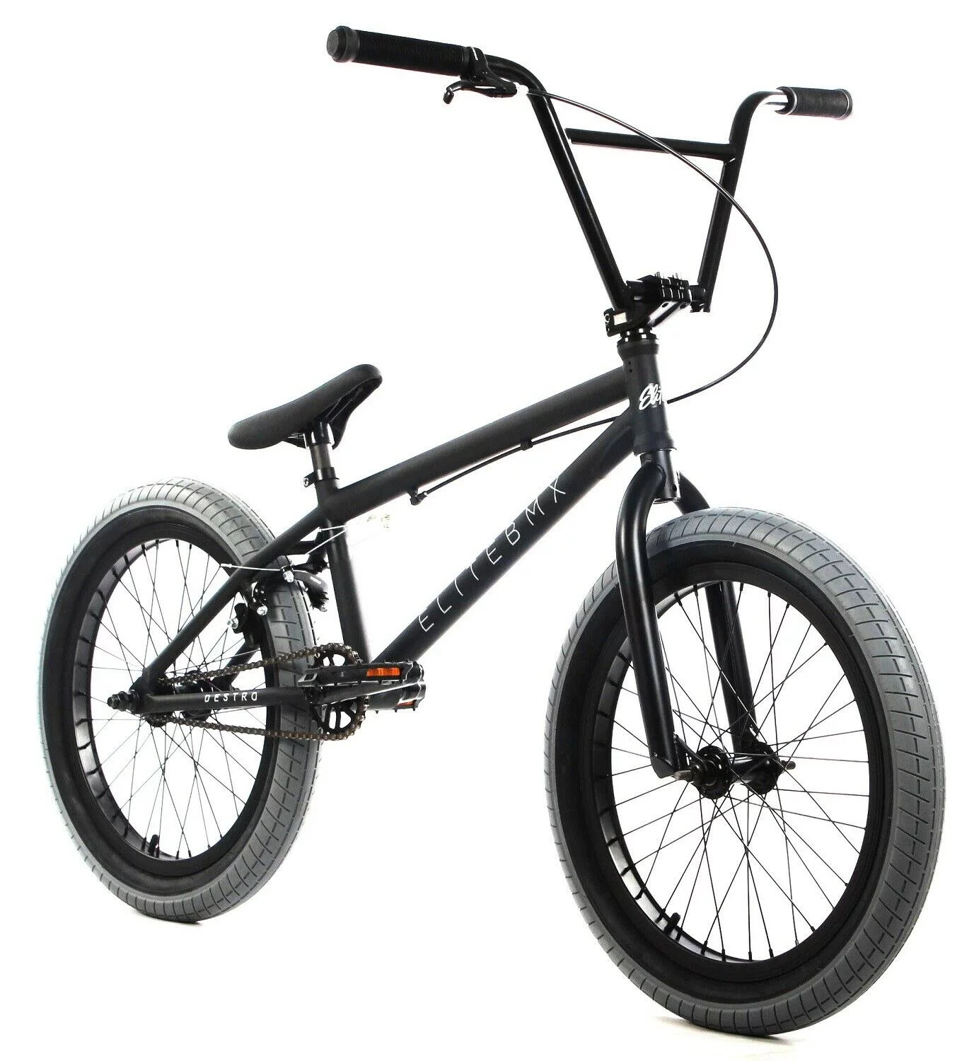 Elite 20" BMX Destro Bicycle Freestyle Bike 3 Piece Crank Black Grey NEW - Curated Treasures Market