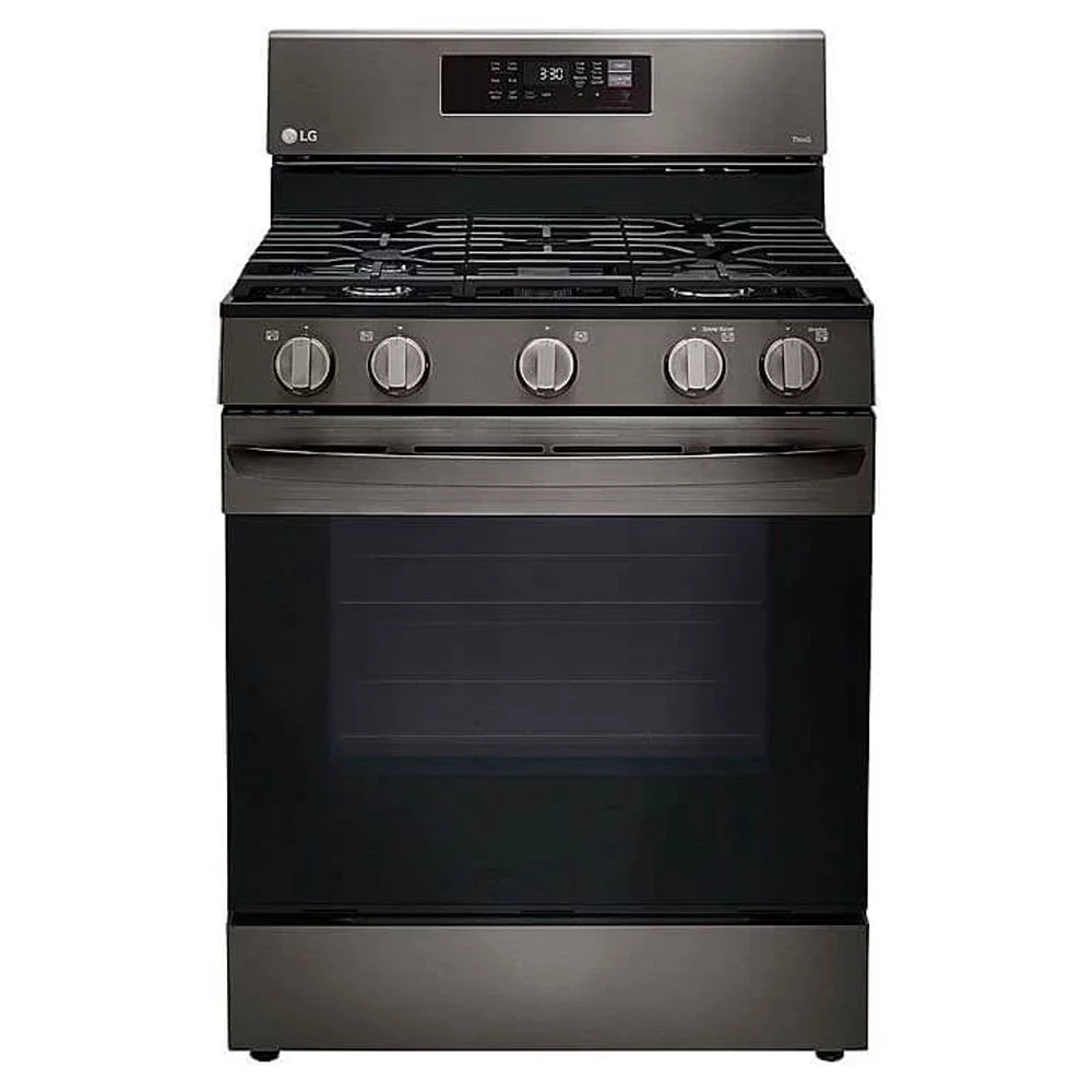 LG LRGL5823D 5.8 Cu. Ft. Black Stainless Gas Convection Smart Range with AirFry
