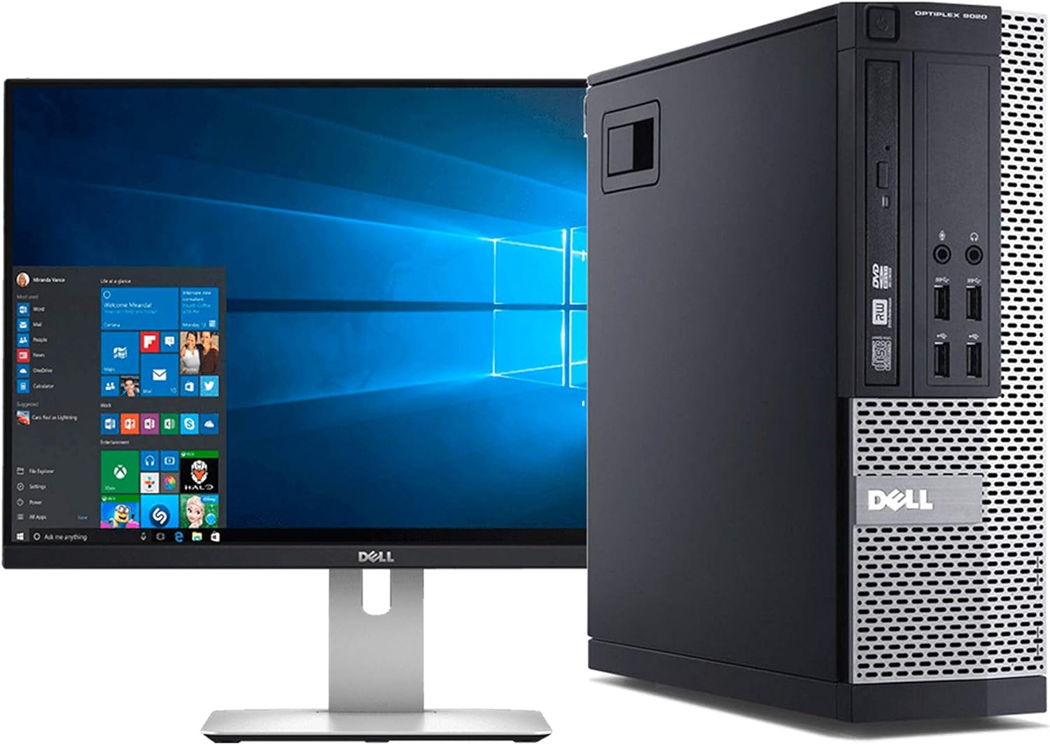 Dell Optiplex 9020 Small Form Factor Desktop PC, Intel Core i7-4770, 16GB Ram, 2TB SATA Drive + 256GB SSD WiFi, DVD-RW, 24-inch LCD